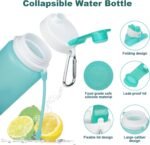 PLTCAT Collapsible Foldable BPA Free Reusable Lightweight Leak-Proof Travel Silicone Water Bottle for Travel, Gym, Hiking, Office, Camping - Image 6