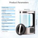 Hydrogen Water Bottle 68oz, Hydrogen Water Bottle Generator with SPE and PEM Technology, Alkaline Hydrogen Water Machine, Balanced Water PH Levels - Image 3