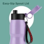 MILTON Grit Stainless Steel Water Bottle, 750 ml Handy Water Bottle for School kids, Adults, Gym Bottle, Water Bottles, Steel Sipper for Kids, Purple - Image 4