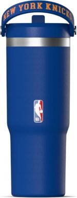 Hydrapeak x NBA Officially Licensed New York Knicks 32 oz Nomad Tumbler with Handle and Straw Lid, Leakproof Stainless Steel Water Bottle - Image 3