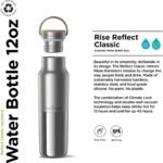 Klean Kanteen Rise Reflect Insulated Water Bottle - Reusable Water Bottle for Quick Hydration - Vacuum Insulation - Dishwasher-Safe - Bamboo Cap - Stainless Steel - 12 oz - Image 3