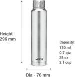 MILTON Thermos Insulated Water Bottle 25 oz (750 ml) Stainless Steel Double walled vacuum flask for 24 Hours Hot and Cold Drinks, Leak Proof for Travel, Office, Gym, Elfin 750 Silver - Image 3