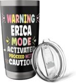 ERICA Personalized Women's Gift Custom ERICA Stainless Steel Insulated Tumbler - Image 6