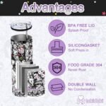 Tokidoki Official Insulated Tumblers, 20oz Bottle Insulated Stainless Steel Water Bottle with Straw Vacuum Sealed Tumbler, Thermal Cup for Hot & Cold Drinks, Cute Unicorno Design - Image 4