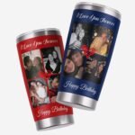 DIYKST Custom Cups Personalized Stainless Steel Photo Coffee Tumbler with Picture Customized, Custom Gift for Couple Birthday, Anniversary, Birthday -20oz/30oz - Image 3