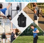 icolor Magnetic Gym Bag Water Bottle Carrier Holder with Phone Pockets & Shoulder Strap,Gym Magnetic Bag 5 Built-in Magnets Gym Accessories Organizer Sling Bottle Bag Pouch Sleeve - Image 6