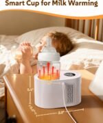 Coffee Cup Warmer for Desk Auto Heat Retention with 300 ML Glass Cup - 3 in 1 Smart Baby Bottle Warmer & Drink Cooler & Yogurt Maker - Smart Electric Cup Warmer for Milk Coffee, Tea (White) - Image 3