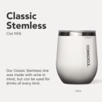 Corkcicle Stemless Wine Tumbler - Keeps Drinks Cold for 6 Hours - Triple-Insulated Stainless Steel - Non-Slip Base - Summer Drinkware Gift - Keeps Drinks Ice Cold - 12 oz - Oat Milk - Image 3