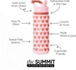 Simple Modern Kids Summit Water Bottle with Straw Lid | 18oz Stainless Steel Cup Insulated Tumbler for Girls, School | Sweetheart - Image 3