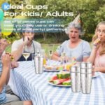 Sawysine 10 Pack 12 oz Stainless Steel Cup Double Wall Metal Tumbler Insulated Stackable Drinking Cup Reusable Pint Tumbler for Home Traveling Camping Beer Hot Cold Drink - Image 5