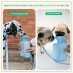 Springer Dog Water Bottle | Portable Travel Water Bottle Dispenser For Dogs - As Seen on Shark Tank | Patented, Leak-Proof Bottles Fill Bowl With Water - Ideal for Walking | BPA-Free 44oz Blue - Image 4