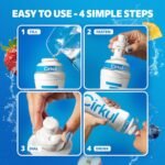 Cirkul 22oz. White Grip Stainless Steel Water Bottle & Sport Lid, Durable, Insulated, Protective Grip, Leakproof & Heavy Duty with Flavor Cartridge Included (FitSip Island Punch) - Image 4