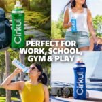 Cirkul 22oz. White Grip Stainless Steel Water Bottle & Sport Lid, Durable, Insulated, Protective Grip, Leakproof & Heavy Duty with Flavor Cartridge Included (FitSip Island Punch) - Image 7