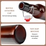 Amber Beer Bottles with Flip Caps, 12oz 10 Pack Glass Bottle with Swinging Top for Airtight Lids, Home Brewing and Fermentation Kombucha, Vanilla Extract, Beverage, Water, Kefir - Image 4