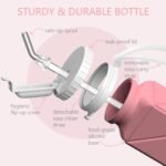 Collapsible Water Bottles 20.6oz 2 Pack, Silicone Foldable Portable Travel Water Bottle, BPA-Free Reusable Leakproof for Travel Camping Hiking Cycling Yoga Sports Outdoor (Darkblue+Pink) - Image 5