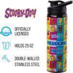 Silver Buffalo Scooby-Doo “Those Meddling Kids!” Stainless Steel Water Bottle Featuring Scooby-Doo, Fred, Velma, Shaggy, and Daphne, 25 Ounces - Image 3