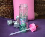Silver Buffalo Lilo and Stitch Aloha Double Wall Tritan Water Bottle | BPA-Free Plastic Bottle With Screw Top And Flip-Up Straw Lid | Sports Hydration | Holds 18 Ounces - Image 4
