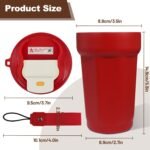 Insulated Coffee Tumbler 15.2oz 450ml Travel Coffee Mug 316 Stainless Steel Direct Drink Opening Leakproof Lid Reusable Insulated Coffee Mug Hot and Cold Ideal Travel Mug for Coffee Lover - Image 3
