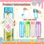 12 Set Christmas Water Bottles Bulk 17 oz Reusable Plastic Portable Leak Proof Sports Water Bottle with Cards Christmas Appreciation Gifts Teacher Classroom Prizes - Image 3