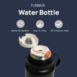 28 oz Insulated Water Bottle with Tea Strainer, Maintain Hot or Cold, Leak-Proof, Double Walled Vacuum 316 Stainless Steel Water Bottle for Sports, Travel, Outside, School, Midnight Matte - Image 3