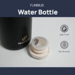 28 oz Insulated Water Bottle with Tea Strainer, Maintain Hot or Cold, Leak-Proof, Double Walled Vacuum 316 Stainless Steel Water Bottle for Sports, Travel, Outside, School, Midnight Matte - Image 4