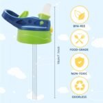 1 Pack 12 oz Exclusive Replacement Lid and Straws for Sublimation Sippy Cup Double Wall Vacuum Insulated Mixed Color Thermos Stainless Steel Water Bottles Purple Handle - Image 3