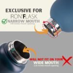 IRON °FLASK Spout Lid 2.0 for Narrow Mouth, Insulated Sports Water Bottles, Canteen Standard, Chug Lid, BPA Free 2 Lids (Midnight Black) - Image 3