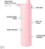 Simple Modern Filtered Water Bottle | Insulated Stainless-Steel Carbon Filter Travel Water Bottles | Reusable for Clean Drinking Water On The Go | 24oz, Blush - Image 3