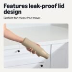 Amazon Basics Insulated Stainless Steel Water Bottle, 20 oz., BPA-Free, Linen Gray - Image 4