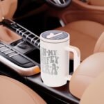 40oz Stainless Steel Insulated Tumbler with Handle and Straw - In My Wifey Era - Perfect for Bride, Bachelorette, Wedding Gifts - Image 5