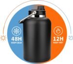 Zenbo One Gallon Jug with Straw, 128 oz Double Wall Vacuum Insulated Sports Water Bottle, Keeps Cold up to 48 Hours, Leak-Proof & Sweat-Proof Stainless Steel Water Jug for Gym, Outdoor & Camping - Image 3