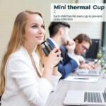 Irenare 5oz Mini Water Bottle Mini Insulated Stainless Steel Bottle Purse Water Bottle Cute Leak Proof Flask Keeps Drink Cold and Hot for Purse Women(Black, White,2 Pieces) - Image 5