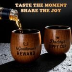 Charred Wooden Whiskey Glasses, Bourbon Drinking Glass, Whiskey Gifts for Men, Old Fashioned Whiskey Tumbler, Great Bourbon Gifts for Men, Dad, Husband, Brother, Whiskey Lovers, Wood Whiskey Cup - Image 5