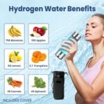 HydroXion Hydrogen Water Bottle – Rechargeable Ionizer Machine with SPE/PEM Technology 1600ppb – Hydrogen Water Bottle Generator – Portable Hydrogenated Travel Bottle – Includes Cover - Image 3