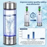 HydroXion Hydrogen Water Bottle – Rechargeable Ionizer Machine with SPE/PEM Technology 1600ppb – Hydrogen Water Bottle Generator – Portable Hydrogenated Travel Bottle – Includes Cover - Image 4