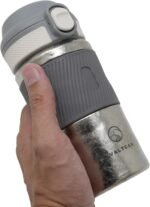 Valtcan Titanium Thermos 12oz Double Wall Water Bottle, Keeps Drinks Shakes Lattes Teas Hot and Cold, 380ml Hand Grip, Pop Lock Cap - Image 3
