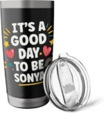 SONYA Personalized Retro Girls Custom SONYA Name Stainless Steel Insulated Tumbler - Image 5