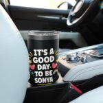 SONYA Personalized Retro Girls Custom SONYA Name Stainless Steel Insulated Tumbler - Image 6