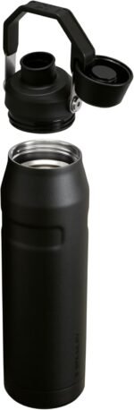 Stanley IceFlow Fast Flow Water Bottle 36 oz | Angled Spout Lid | Lightweight and Leakproof for Travel and Sports | Insulated Stainless Steel | BPA-Free | Black 2.0 - Image 3