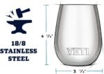 YETI Rambler 10 oz Wine Tumbler, Vacuum Insulated, Stainless Steel with MagSlider Lid, Navy - Image 3