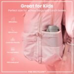 Ion8 Small Water Bottle, 350 ml/12 oz, Leak Proof, Easy to Open, Secure Lock, Dishwasher Safe, BPA Free, Carry Handle, Hygienic Flip Cover, Easy Clean, Odor Free, Carbon Neutral, Grey - Image 3