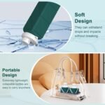 Portable Collapsible Water Bottles,BPA Free Food-Grade Silicone Reusable water Bottle For Outdoor Travel Hiking Sports,Compact,Lightweight Easy To Carry,Leakproof Water Bottles,Dark Green - Image 5