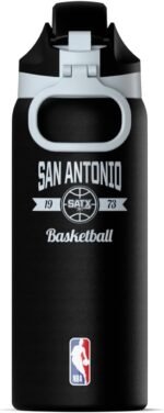 Hydrapeak x NBA Officially Licensed San Antonio Spurs Oasis 32 oz Water Bottle with Chug Lid Push Button, Stainless Steel Water Bottle No Straw, 32 oz Insulated Water Bottle - Image 3