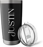 Justin Personalized Name Travel Mug Stainless Steel Insulated Tumbler - Image 5