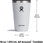 Hydro Flask 16 Oz All Around Tumbler Press-In Lid Oat - Image 3