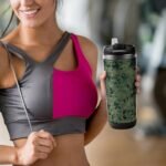 Green Army Digital Camouflage Tumbler with Lid Insulated Stainless Steel Coffee Tumbler Leak Resistant Water Bottle Reusable Iced Coffee Cup Vacuum Double Wall Travel Mug for Outdoor - Image 7