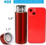 4 Pack Mini Stainless Steel Water Bottles, 4 Oz Small Insulated Purse Pocket Water Bottle, Portable Slim Leak-proof Hot Cold Drink Flask for Travel, Sport, Camping - Image 3