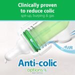 Dr. Brown's Anti-Colic Options+ Narrow Glass Baby Bottle with Level 1 Slow Flow Nipple, BPA-Free, 8 oz/250 mL, 1-Pack - Image 3