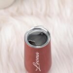 Rosehut Personalized Champagne Tumbler,Custom Stainless Steel Insulated Wine Glass with Name Engraving - Bridesmaid, Maid of Honor, Wedding Party Gifts - Gift for Her (Gold) - Image 5
