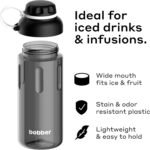 BOBBER 30 oz Tritan Water Bottle with Strainer Mesh, Premium Quality — BPA Free, Leak Proof & Dishwasher Safe Sports Water Bottle — Lightweight Portable No Spill Water Bottle for Adults (Black) - Image 3